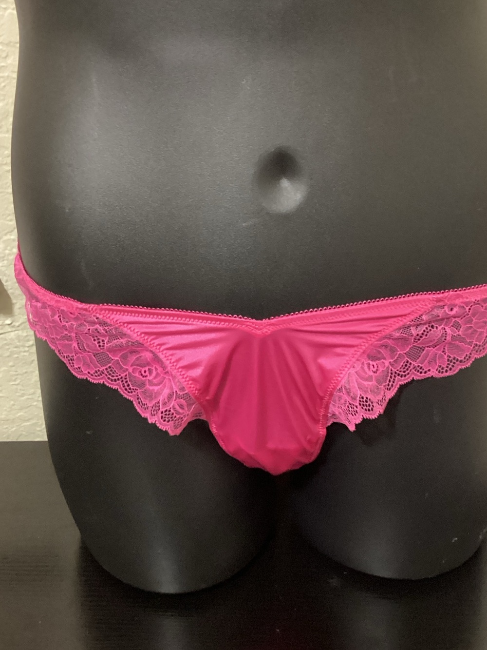 Victoria's Secret Hot Pink Lace Bikini Panty